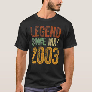 Vintage 2003 Birthday Shirt May Born Legend Since 