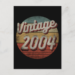 VINTAGE 2004 MEN WOMEN BIRTHDAY GIFT POSTCARD