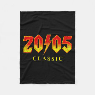 Vintage 2005 Clic Rock 21 Year Old Men 21st Birthd Fleece Blanket