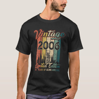 Vintage 2006 16Th Birthday Gifts 16 Year Of Being T-Shirt