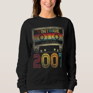 Vintage 2007 15th Birthday  Ideas Men Women Him He Sweatshirt