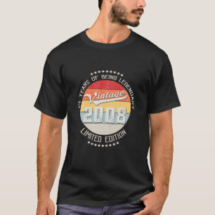 Vintage 2008 14Th Birthday Gift 14 Years Being Leg T-Shirt