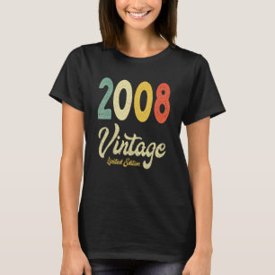 Vintage 2008 14th Birthday Gift Retro  14 Years Ol T-Shirt