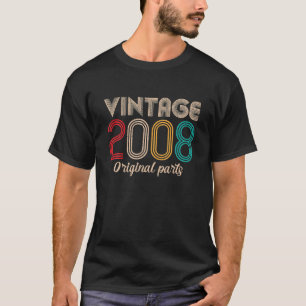 Vintage 2008 14th Birthday Gifts Retro 14 Years T-Shirt