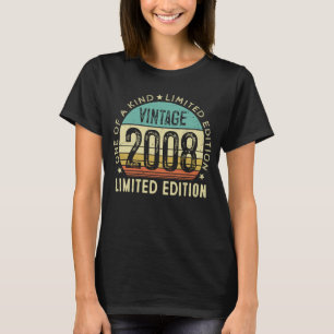 Vintage 2008 15th Birthday 15 Years Old Boy T-Shirt