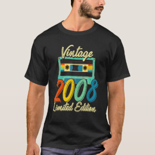 Vintage 2008 Awesome 14 Years Old Retro 14th Birth T-Shirt