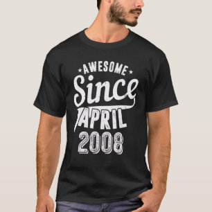 Vintage 2008 Awesome Since April Happy My 14th Bir T-Shirt