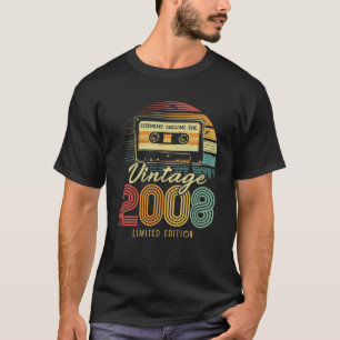 Vintage 2008 Retro Cassette 2008 14Th Birthday 14 T-Shirt
