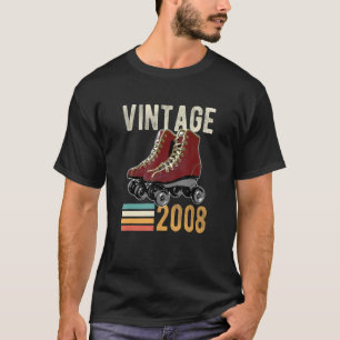 Vintage 2008 Roller Skate 14th Birthday 14 Year Ol T-Shirt