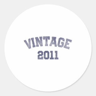 Vintage - 2011 14th Birthday Men Women Bday 14 Yea Classic Round Sticker