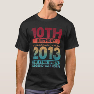 Vintage 2013 10 Year Old Gifts Limited Edition 10T T-Shirt