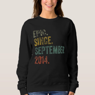 Vintage 2014 8th Birthday Epic Since September 201 Sweatshirt