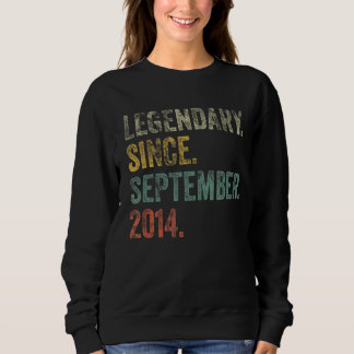 Vintage 2014 8th Birthday Legendary Since Septembe Sweatshirt