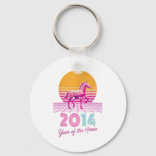 Vintage 2014 Year Of The Horse Fortune Girl Lunar Key Ring