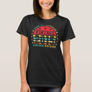 Vintage 2015 7th Birthday Men Women 7 Years Old T-Shirt