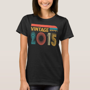 Vintage 2015 8th Birthday  for Boy Girl 8 Years Ol T-Shirt