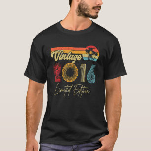 Vintage 2016 Made In 2016 7th Birthday 7 Year Old T-Shirt