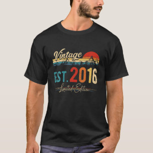 Vintage 2016 Retro 6 Years Of Being Awesome 6Th Bd T-Shirt