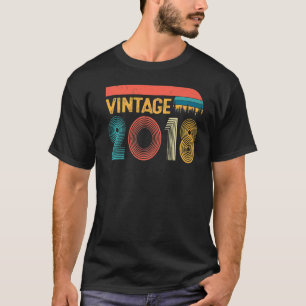 Vintage 2018 5th Birthday  for Boy Girl 5 Years Ol T-Shirt