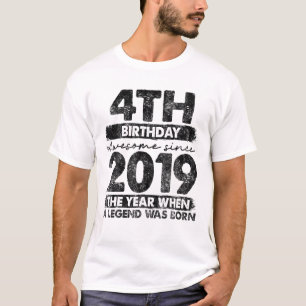 Vintage 2019 4 Year Old Gifts Limited Edition 4Th T-Shirt