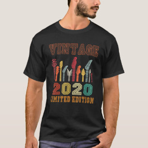 Vintage 2020 Birthday Guitar  2nd Birthday T-Shirt