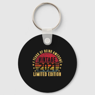 Vintage 2021 Limited Edition Funny 4 Year Old 4th Key Ring