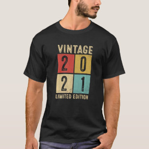 Vintage 2021 Made In 2021 2nd Birthday T-Shirt