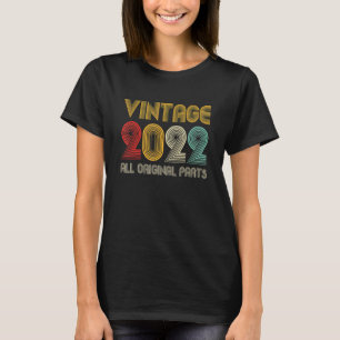 Vintage 2022 All Original Parts 1 Years Old 1st Bi T-Shirt
