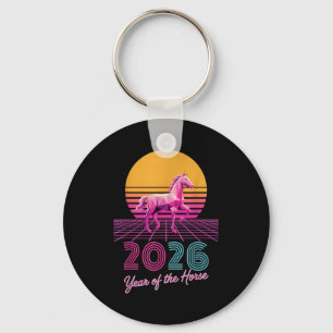 Vintage 2026 Year Of The Horse Lunar Cowgirl Cny Z Key Ring