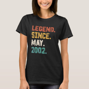 Vintage 20 Years Old Legend Since May 2002 20th Bi T-Shirt
