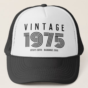 Vintage 20th 30th 40th 50th 60th Birthday Party Trucker Hat