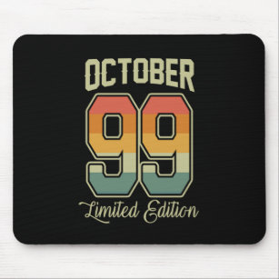 Vintage 20th Birthday October 1999 Sports Gift Mouse Pad
