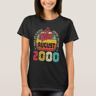 Vintage 22nd Birthday Awesome Since August 2000 Ep T-Shirt