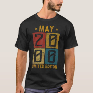 Vintage 22nd Birthday May 2000 Born In 2000 22 Yrs T-Shirt