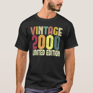 Vintage 23 Birthday Decorations Men 23th BDay 2000 T-Shirt
