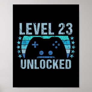 Vintage 23rd Birthday Gift 23 Year Old Boy Girl Ga Poster