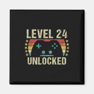Vintage 24th Birthday Gift 24 Year Old Boy Girl Ga Magnet