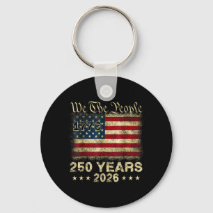 Vintage 250 Years 1776-2026 250th Birthday 4th Key Ring