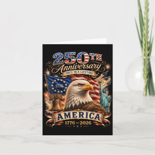 Vintage 250 Years Aamerican Anniversary 1776-2026 Card