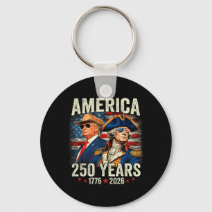 Vintage 250 Years America Anniversary 250th Trump Key Ring