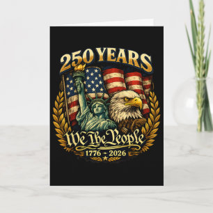 Vintage 250 Years American 1776-2026 250th Birthda Card