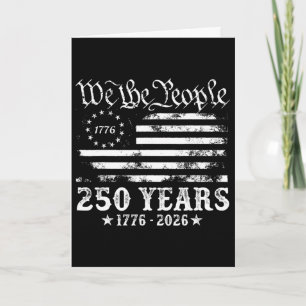 Vintage 250 Years American Flag 1776 2026 250th Us Card