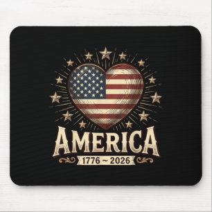Vintage 250 Years Patriotic USA 250th Birthday 4th Mouse Pad