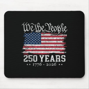 Vintage 250 Years Usa Flag 1776-2026 250th Birthda Mouse Pad