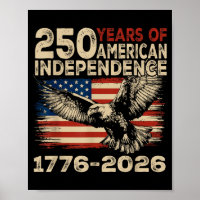 Vintage 250th USA Independence Day 4th July 1776