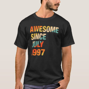 Vintage 25th Birthday Awesome Since July 1997 25 Y T-Shirt
