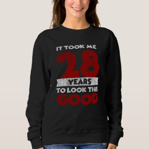 Vintage 28 Years Old Funny 28th Birthday Gift Sweatshirt