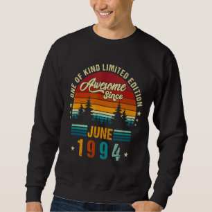 Vintage 28th Birthday Awesome Since June 1994 Epic Sweatshirt