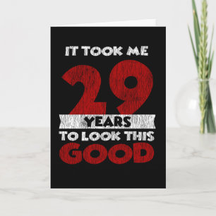 Vintage 29 Years Old Funny 29th Birthday Gift Card