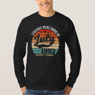 Vintage 29th Birthday Legends Were Born In July 19 T-Shirt